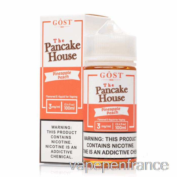 Pêche D'ananas - La Crêperie - Vapeur Gost - Stylo Vape 100 Ml 3 Mg